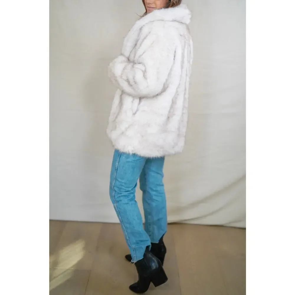 Ivory Faux Fur Coat - Picture 3 of 9